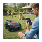 Robot Tondeuse gazon 500 m² connecté Périphérique Tondeuse Robot Programmable Détection des obstacles Station de charge GOODYEAR – Image 3