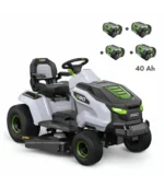 PACK Tracteur tondeuse autoportée à éjection latérale et mulching, 4 batteries 10Ah et chargeur rapide - EGO TR4201E
