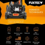 Tondeuse à gazon poussée thermique 40,6cm 80cm3 - FX-RM4180 Fuxtec - 45L – Image 3