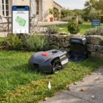 Robot Tondeuse gazon 500 m² connecté Périphérique Tondeuse Robot Programmable Détection des obstacles Station de charge GOODYEAR – Image 5