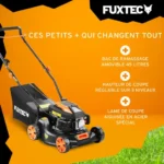 Tondeuse à gazon poussée thermique 40,6cm 80cm3 - FX-RM4180 Fuxtec - 45L – Image 4