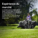 Tracteur tondeuse AT3 98 A – Éjection latérale, coupe 98 cm, moteur STIGA 352 cm³, kit mulching inclus, démarrage électrique – Alpina – Image 4