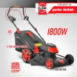 Tondeuse à gazon électrique tractée 1800W - 46CM avec carter en acier - Elem Garden – Image 4