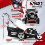 Tondeuse thermique tractée 196CC, mulching et éjection latérale – Image 5