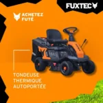Tondeuse à gazon autoportée FUXTEC FX-RMR66 – Tracteur de pelouse 6 CV – Largeur de coupe 66 cm – Bac 150 L – Hauteur de coupe réglable – Image 2